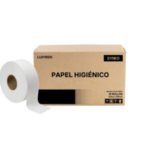 Caja de papel higiénico GREYMOON SYNKO 12 bobinas de 200 metros cada una