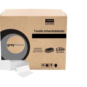 Caja toalla interdoblada GREYMOON SYNKO 20 fajos de 100 hojas cada uno