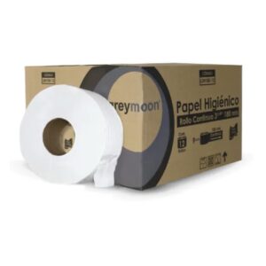 Caja de papel higiénico GREYMOON SYNKO 12 bobinas de 180 metros cada uno