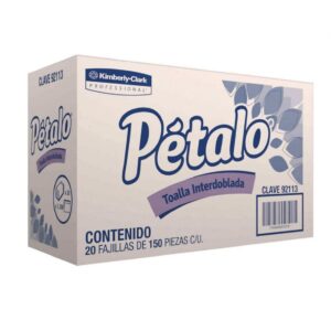 Caja toalla interdoblada Pétalo 20 fajos de 150 hojas cada uno
