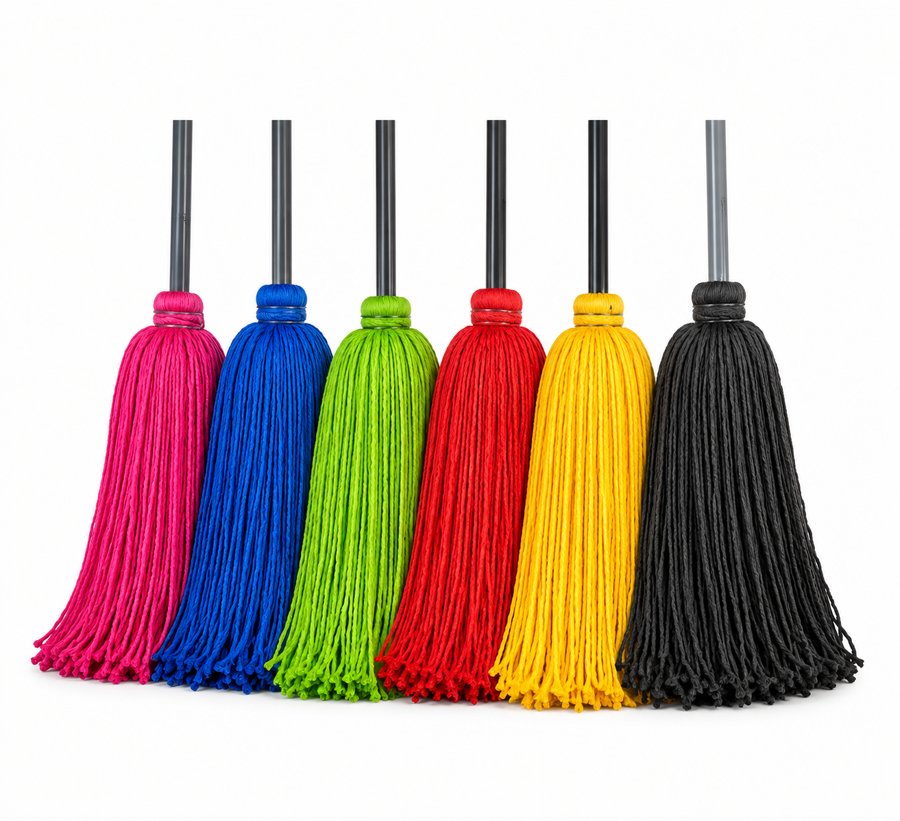 Pieza trapeador de microfibra española con bastón de lámina codificación de color