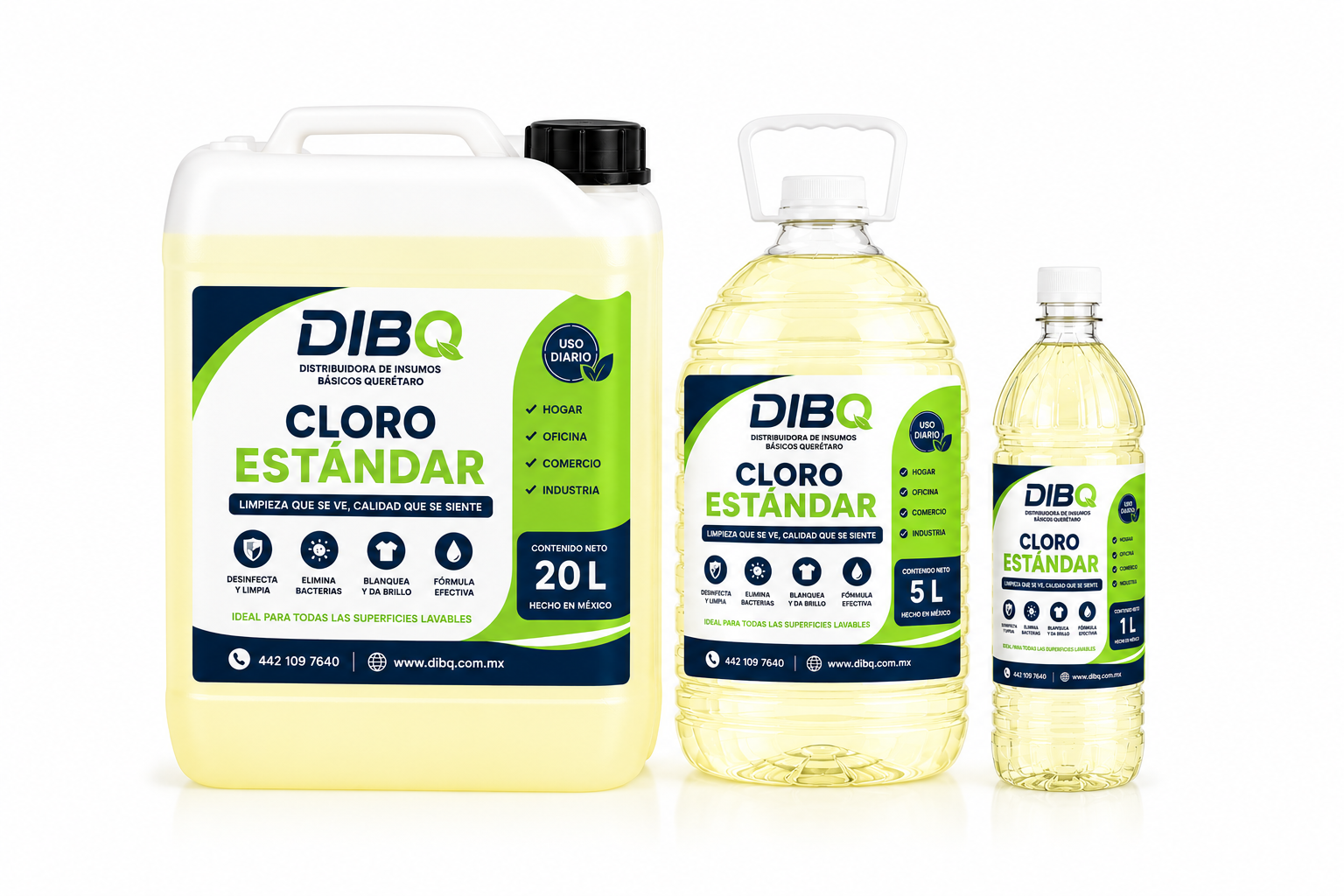 Litro de cloro estándar