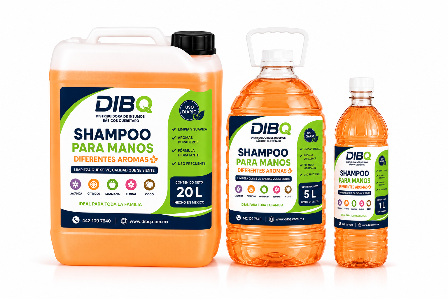 Lt shampoo jabón para manos líquido espeso diferentes aromas